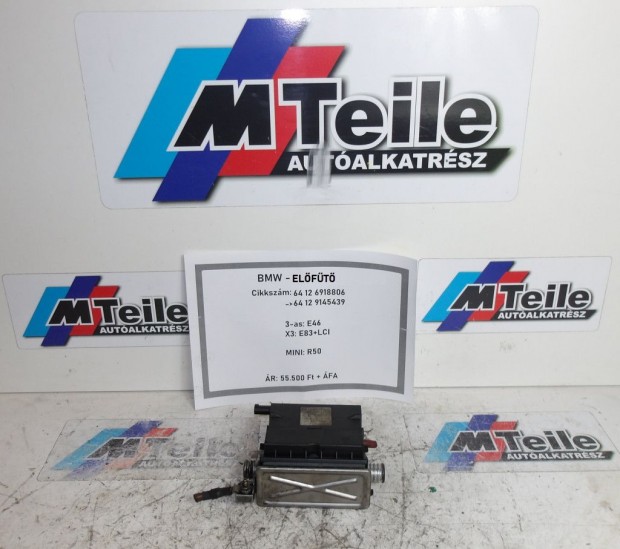 [GY�RI BONTOTT] BMW - EL�F�T� - 3-as (E46); X3 (E83+LCI) | |  MINI R5